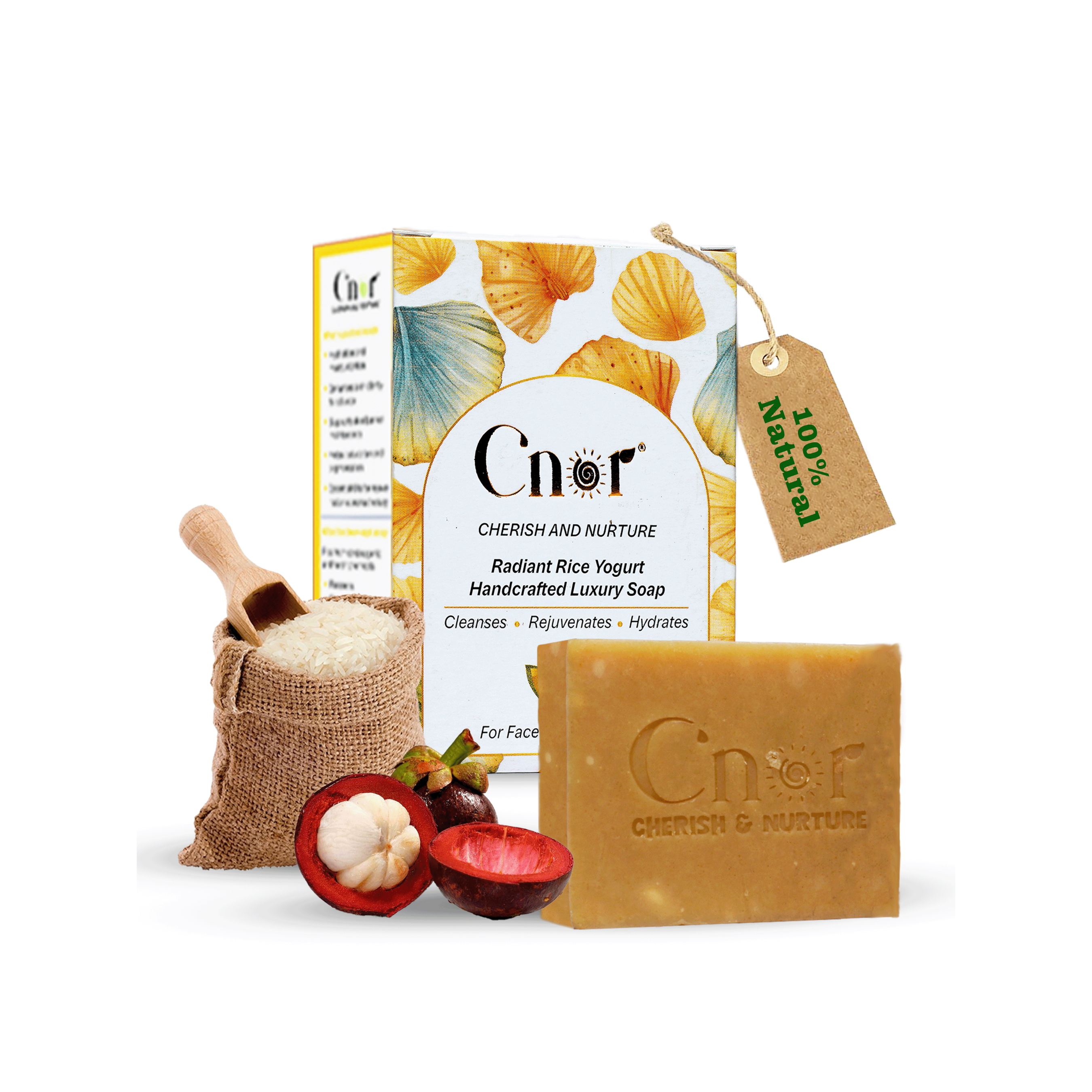 Radiant Rice Yogurt Ubtan Soap for Face & Body โ Nourishing Brightening Bar