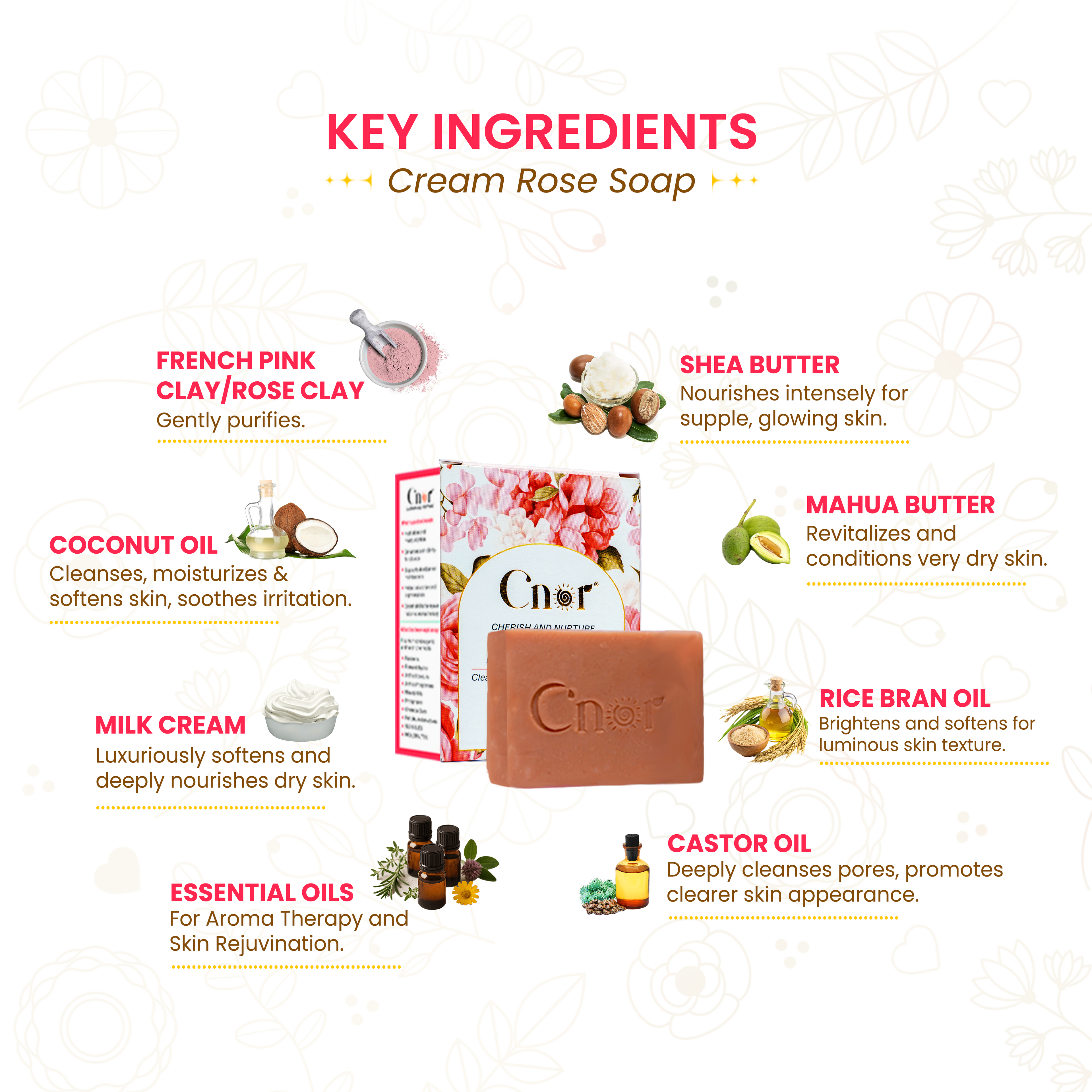 Cream Roses Soap for Face & Body โ Nourishing, Softening & Glow Reviving Milk Bar