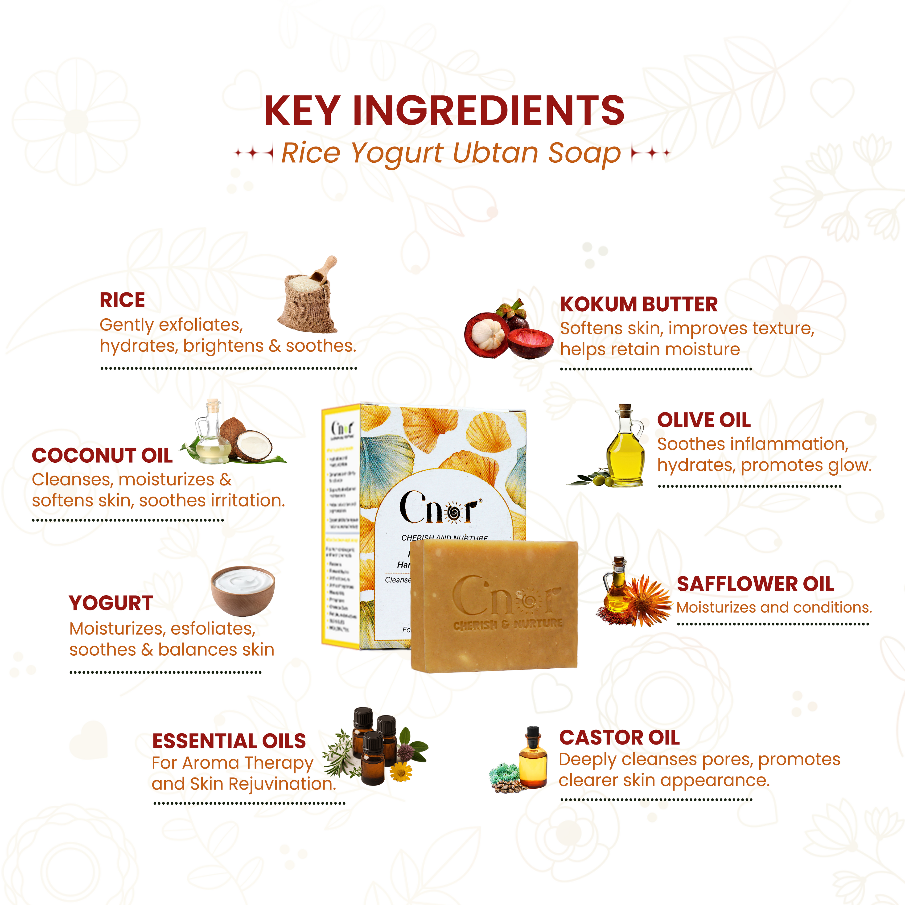 Radiant Rice Yogurt Ubtan Soap for Face & Body โ Nourishing Brightening Bar