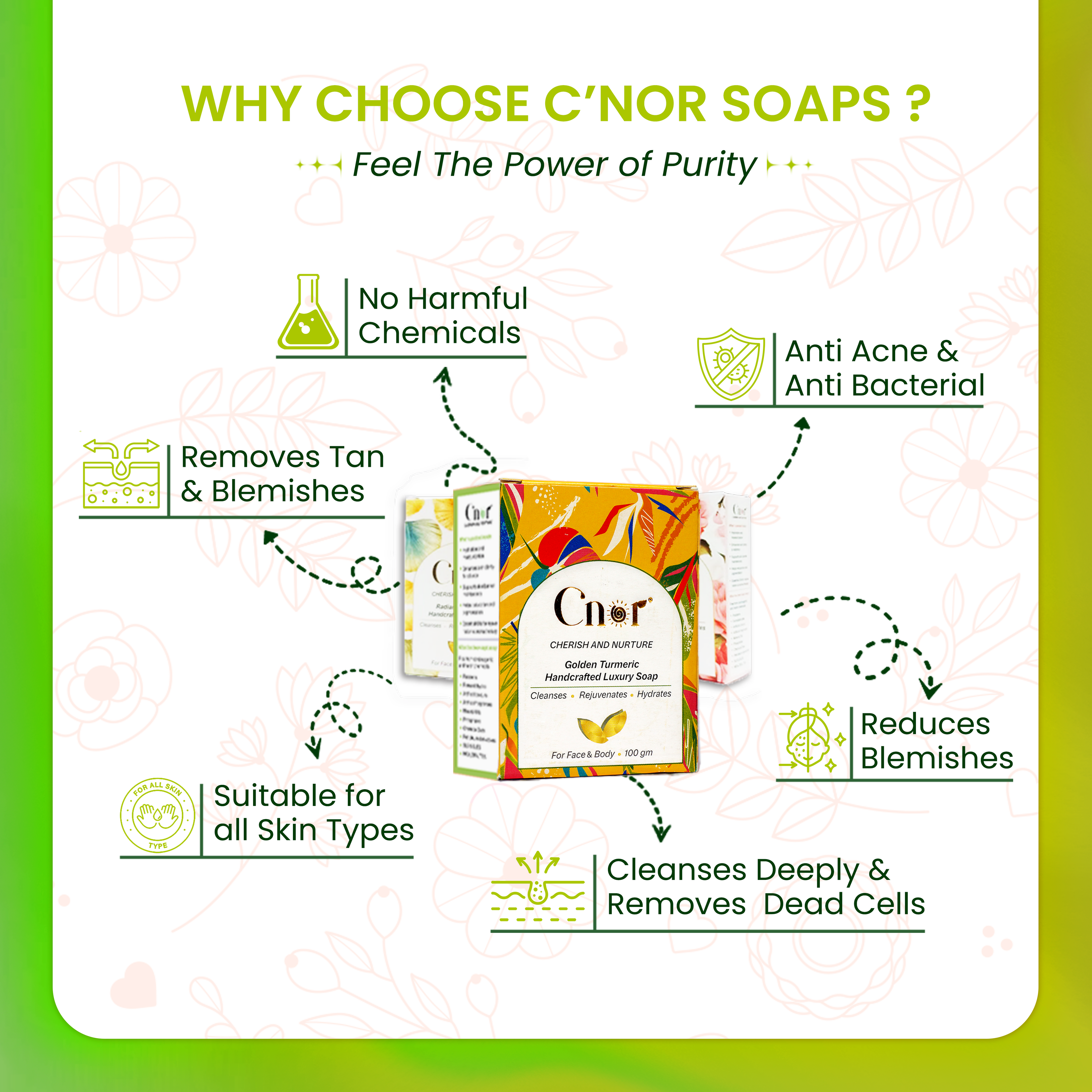 Golden Turmeric Tea Tree Soap for Face & Body โ Gentle Cleansing Detox Bar