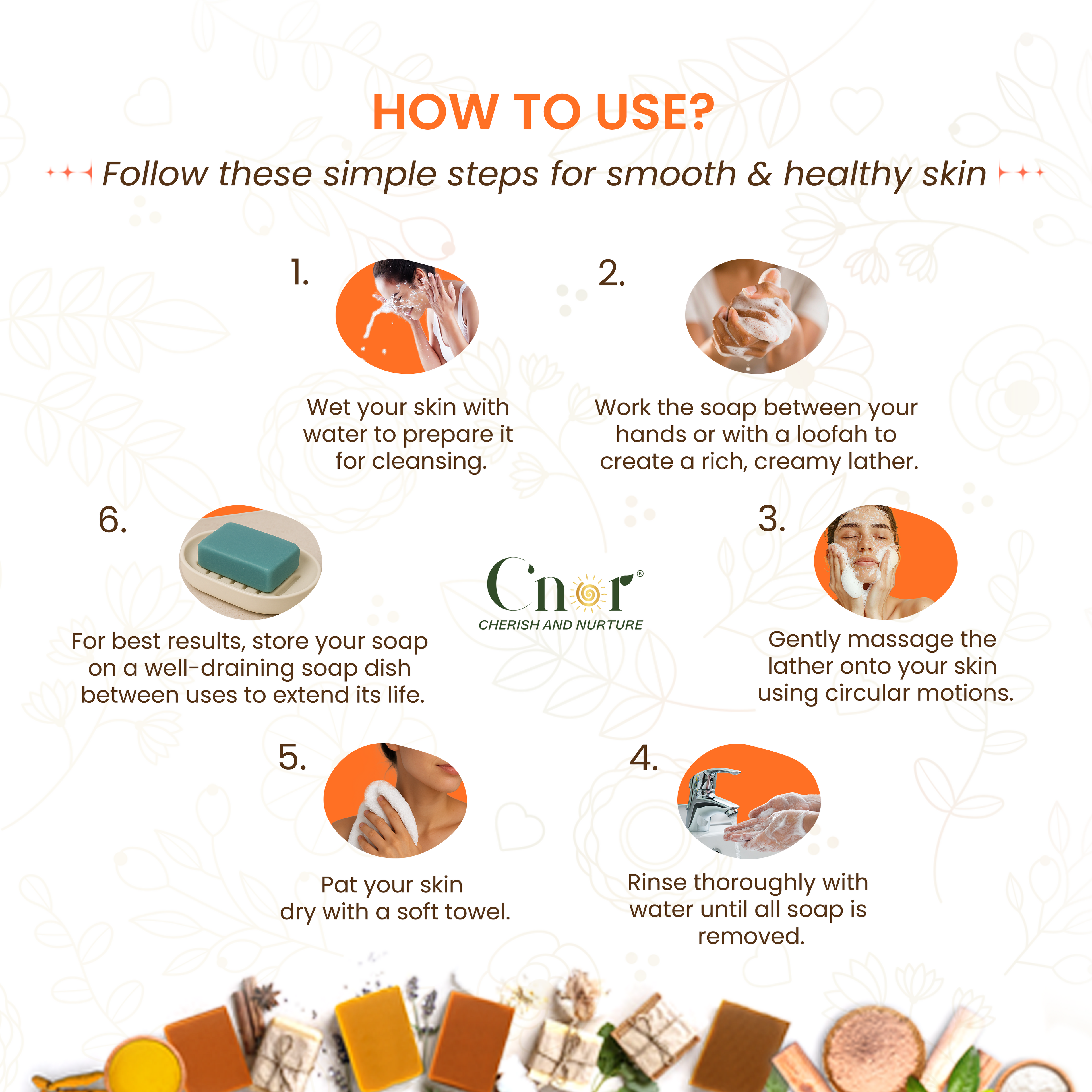 Rakta Chandan Orange Spa Soap for Face & Body β Gentle Exfoliation Glow Bar