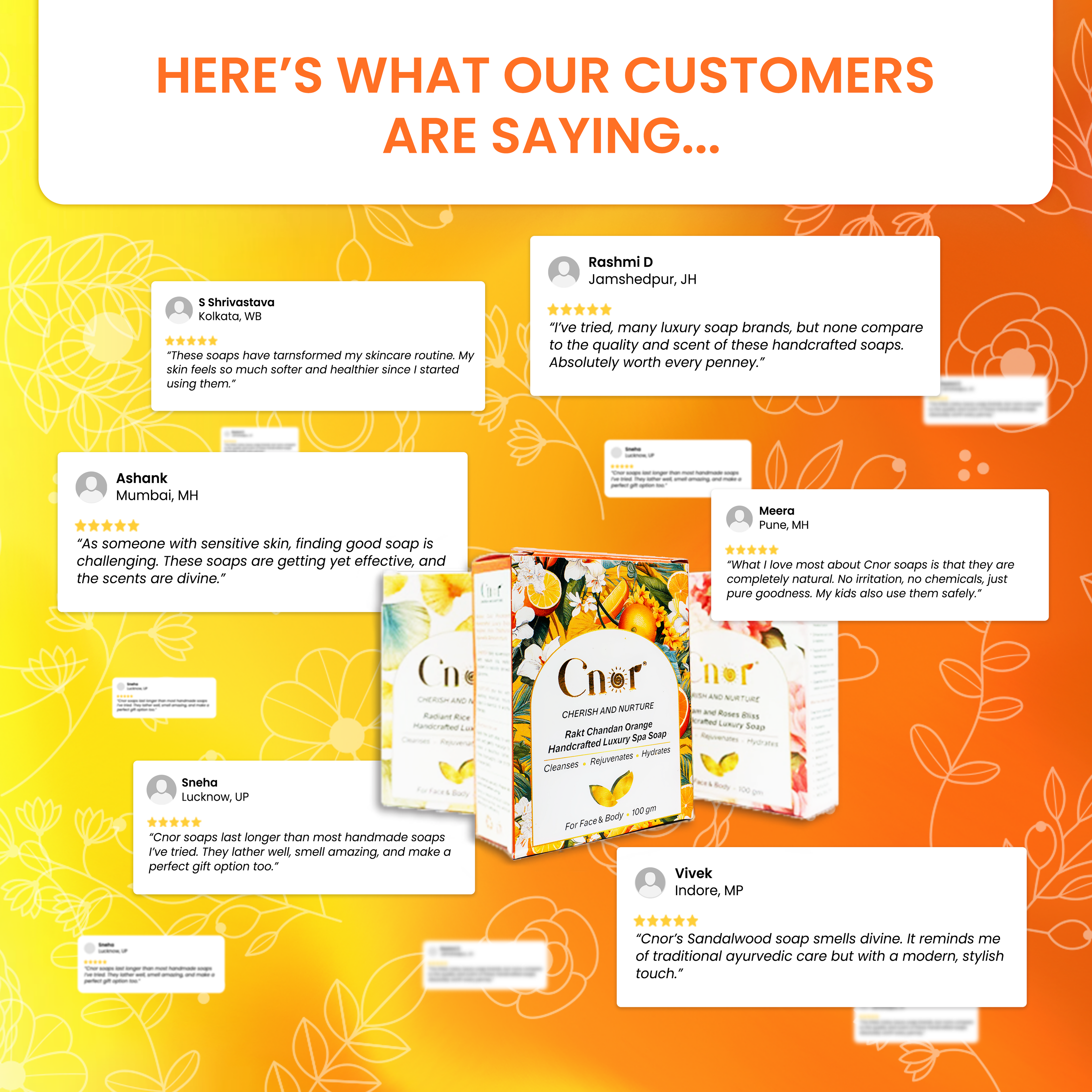 Rakta Chandan Orange Spa Soap for Face & Body β Gentle Exfoliation Glow Bar