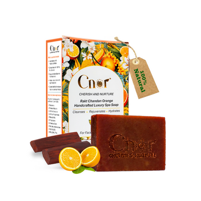 Rakta Chandan Orange Handcrafted Luxury Spa Soap