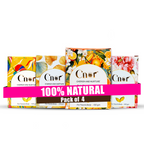 The Complete Glow Ritual – Rakt Chandan, Golden Turmeric, Cream & Roses, and Radiant Rice Yogurt Ubtan Soap Set