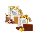 Radiant Glow Duo – Rakt Chandan Orange & Rice Yogurt Ubtan Soap Combo