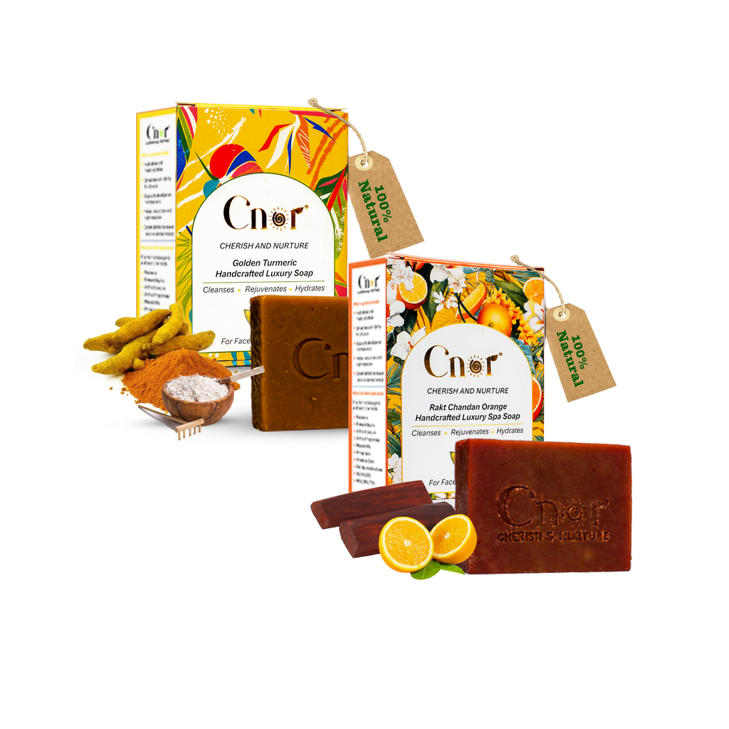 Golden Glow Ritual – Turmeric & Rakt Chandan Spa Soap Duo