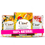 Detox & Glow Trio 3-Bar Ritual – Golden Turmeric + Rakta Chandan + Cream Roses